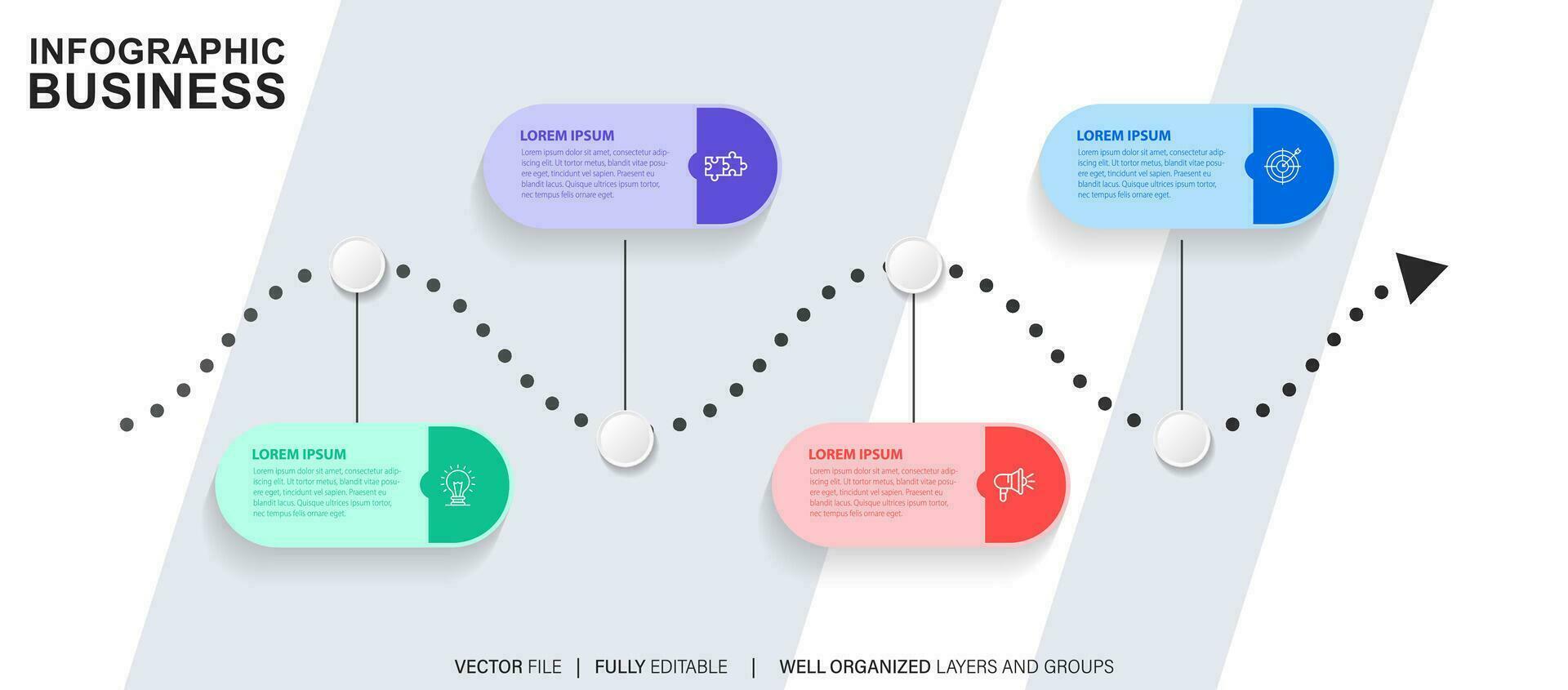 Business data visualization timeline infographic icons designed for abstract background template milestone element modern diagram process technology digital marketing data presentation chart Vector