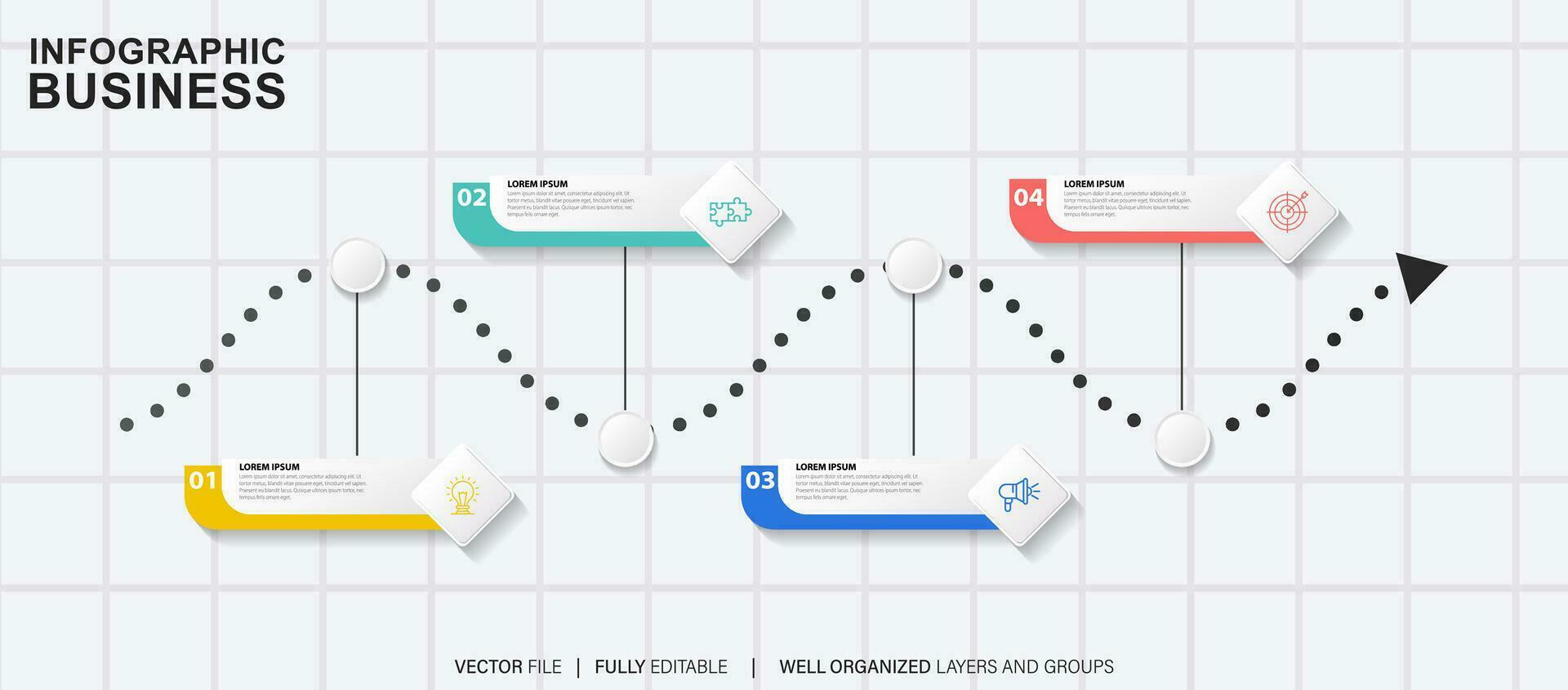 Vector abstract element timeline infographics.