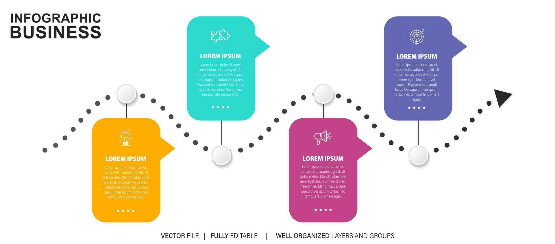 Vector abstract element timeline infographics.