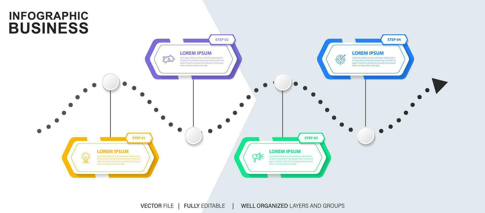 Business data visualization timeline infographic icons designed for abstract background template milestone element modern diagram process technology digital marketing data presentation chart Vector