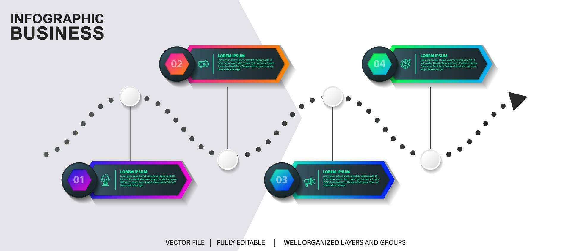 Vector abstract element timeline infographics.