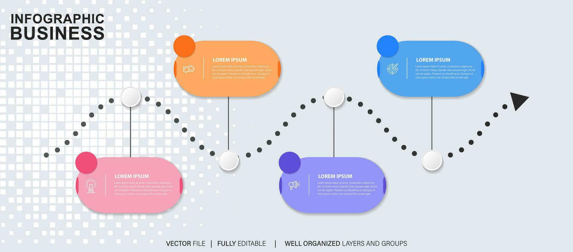 Business data visualization timeline infographic icons designed for abstract background template milestone element modern diagram process technology digital marketing data presentation chart Vector