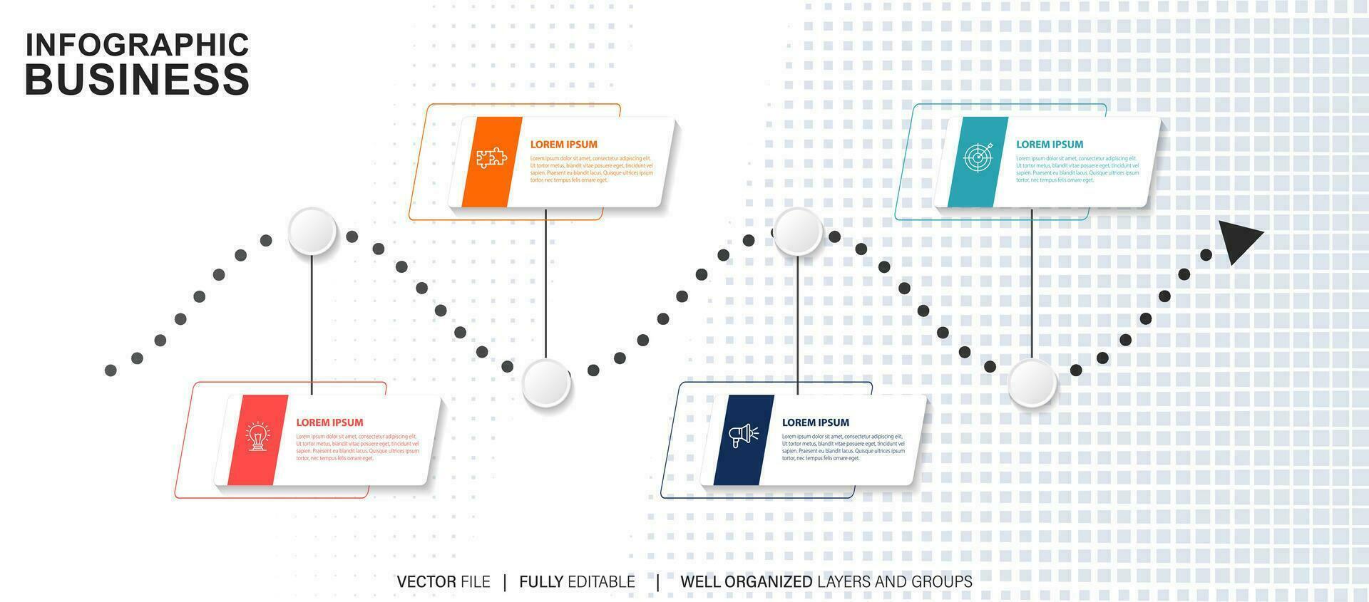 mapa de carreteras de negocios ciudad de infografía de línea de tiempo diseñada para plantilla de fondo abstracto elemento de hito diagrama moderno tecnología de proceso marketing digital presentación de datos gráfico ilustración vectorial vector