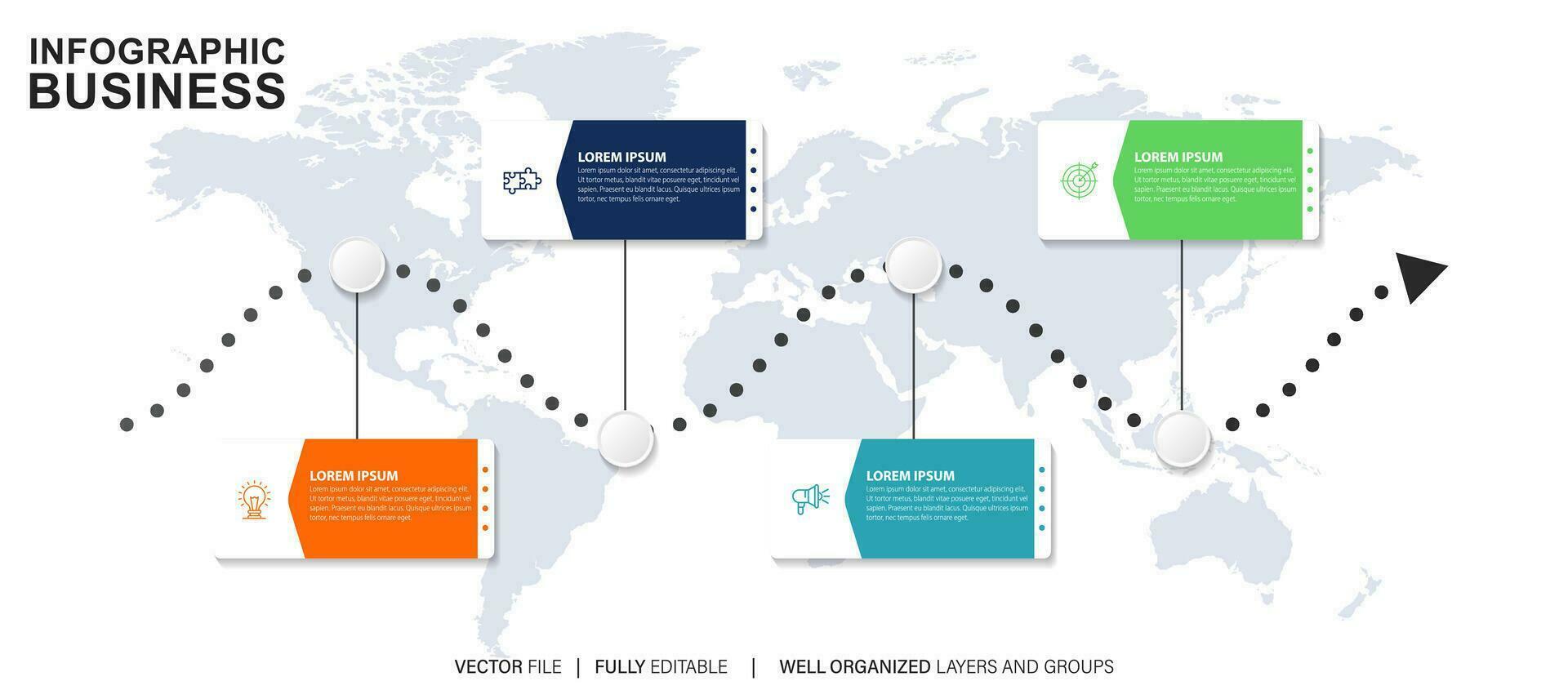 mapa de carreteras de negocios ciudad de infografía de línea de tiempo diseñada para plantilla de fondo abstracto elemento de hito diagrama moderno tecnología de proceso marketing digital presentación de datos gráfico ilustración vectorial vector