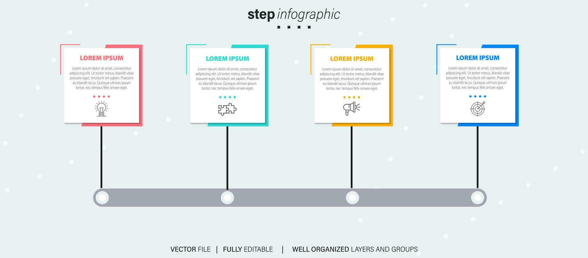 Infographic Timeline Template with icons vector