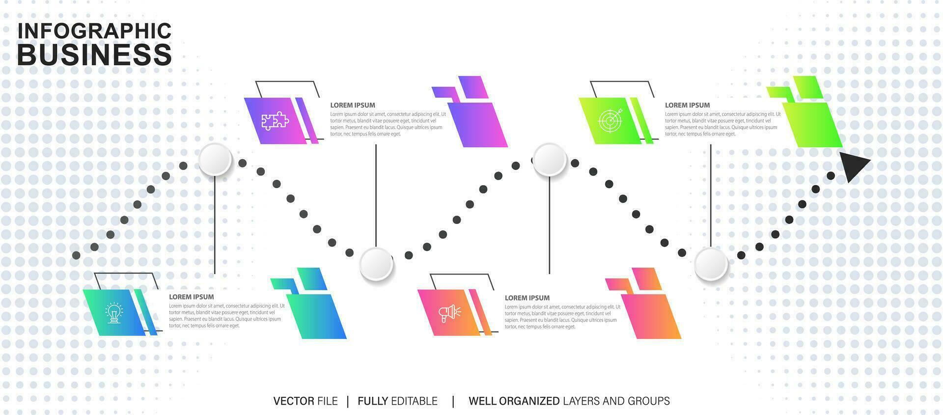 Infographic design template. Timeline concept with 4 steps vector