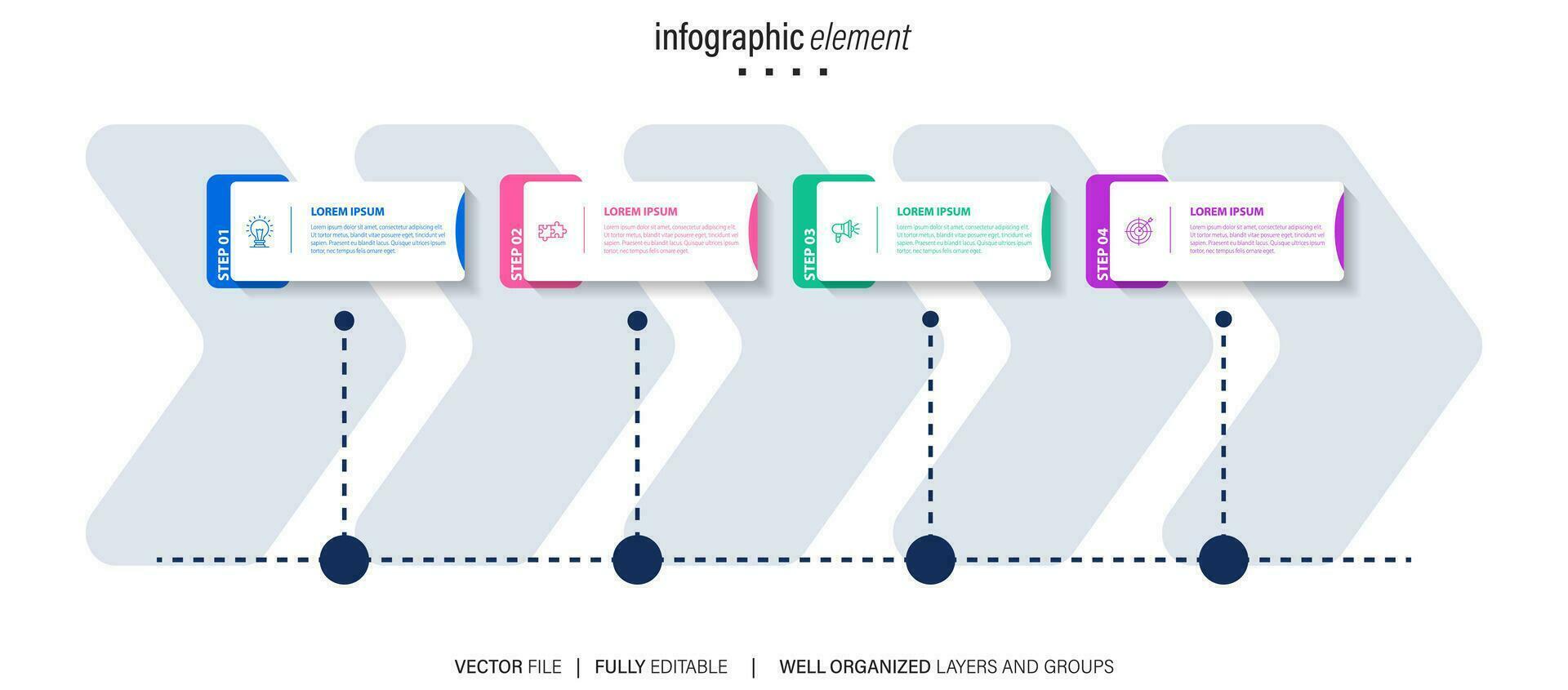 moderno plano cronograma con vistoso infografía plantillas íconos vector