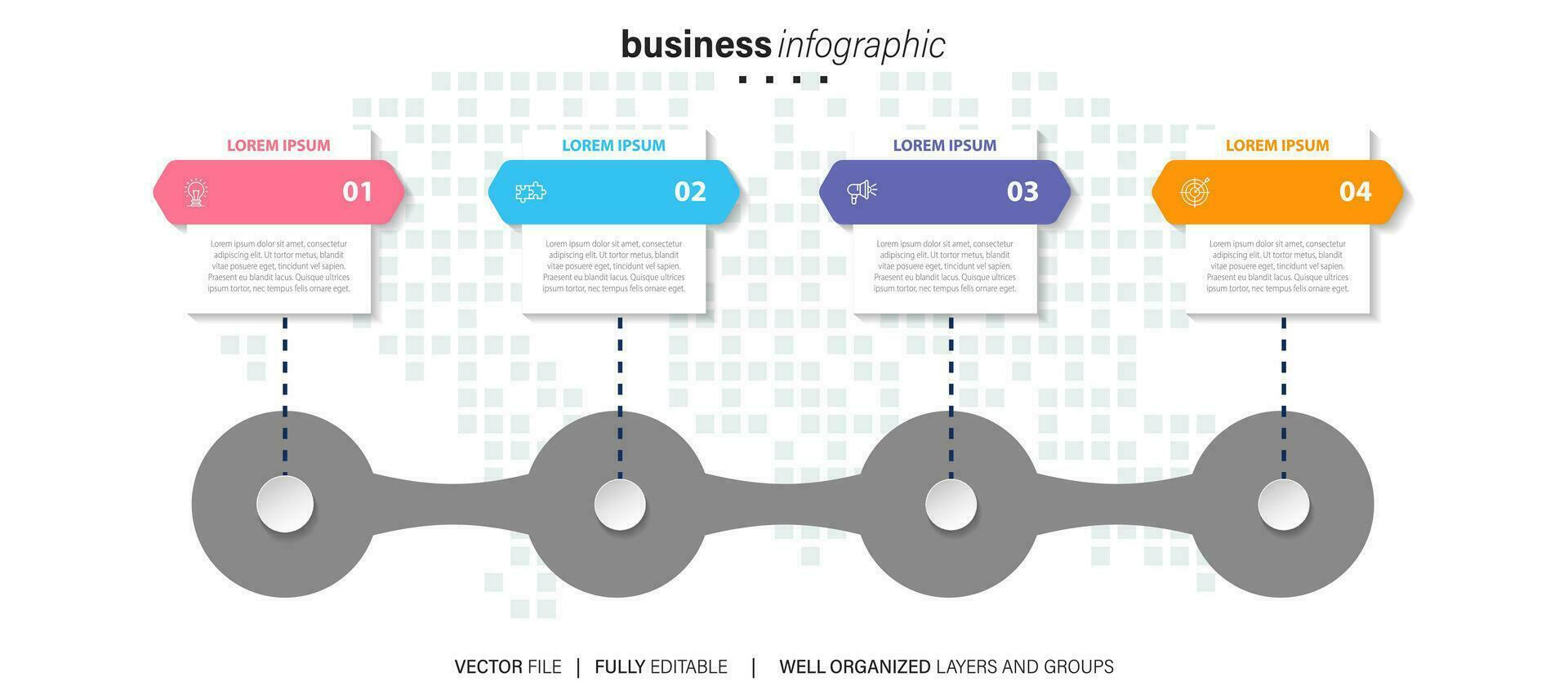 Set of Infographics Elements Data Visualization Template Design Vector Editable