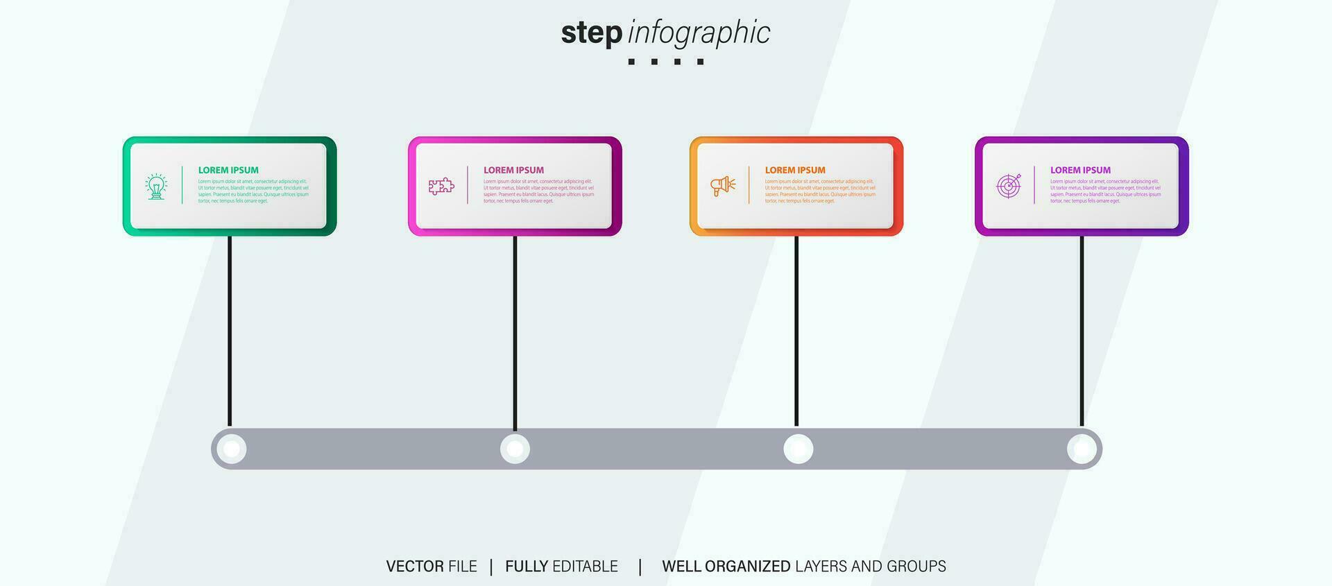 Set of Infographics Elements Data Visualization Template Design Vector Editable