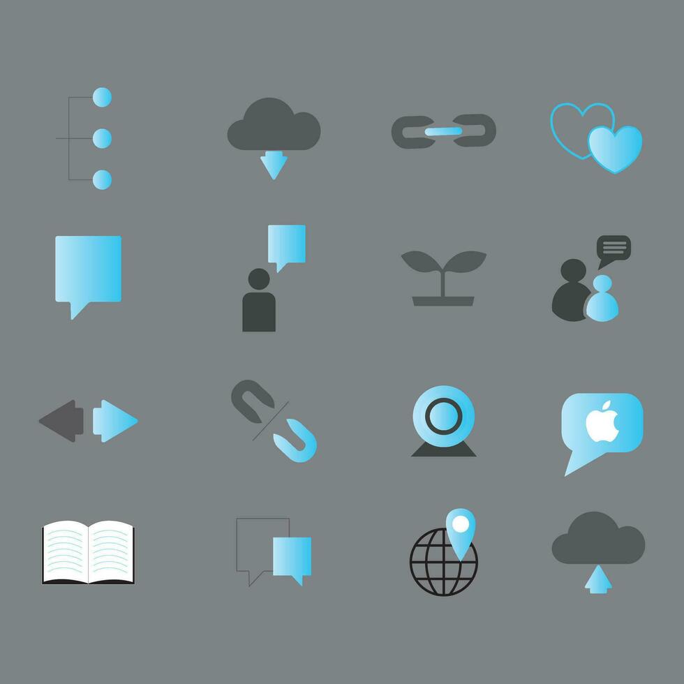 social icon communication vector business symbol web illustration community network design media internet technology