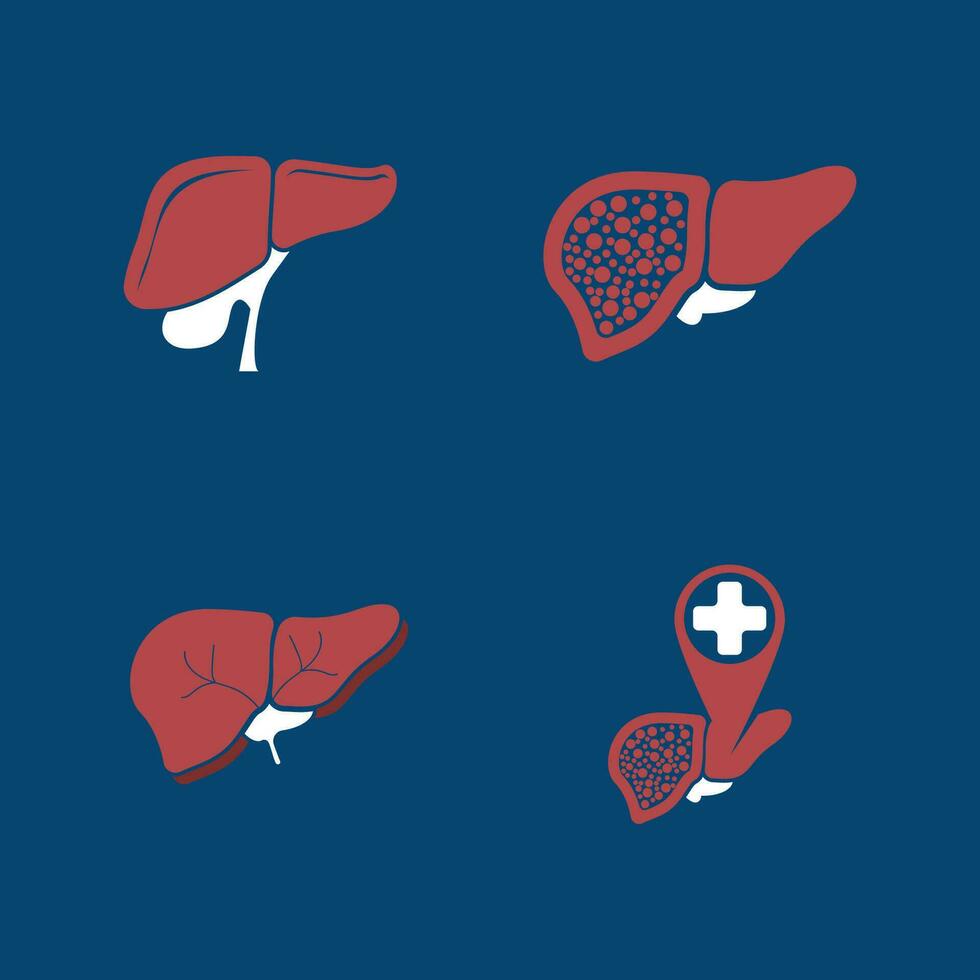 Liver medical logo vector template illustration