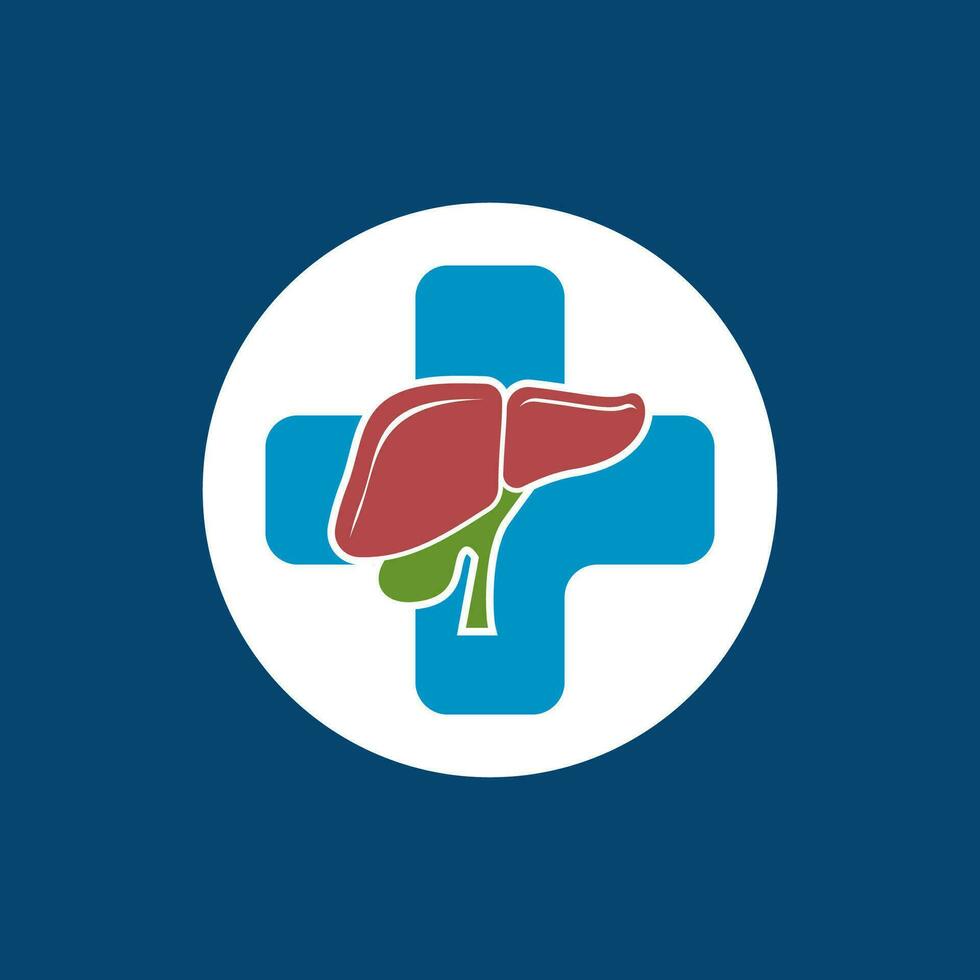 Liver medical logo vector template illustration