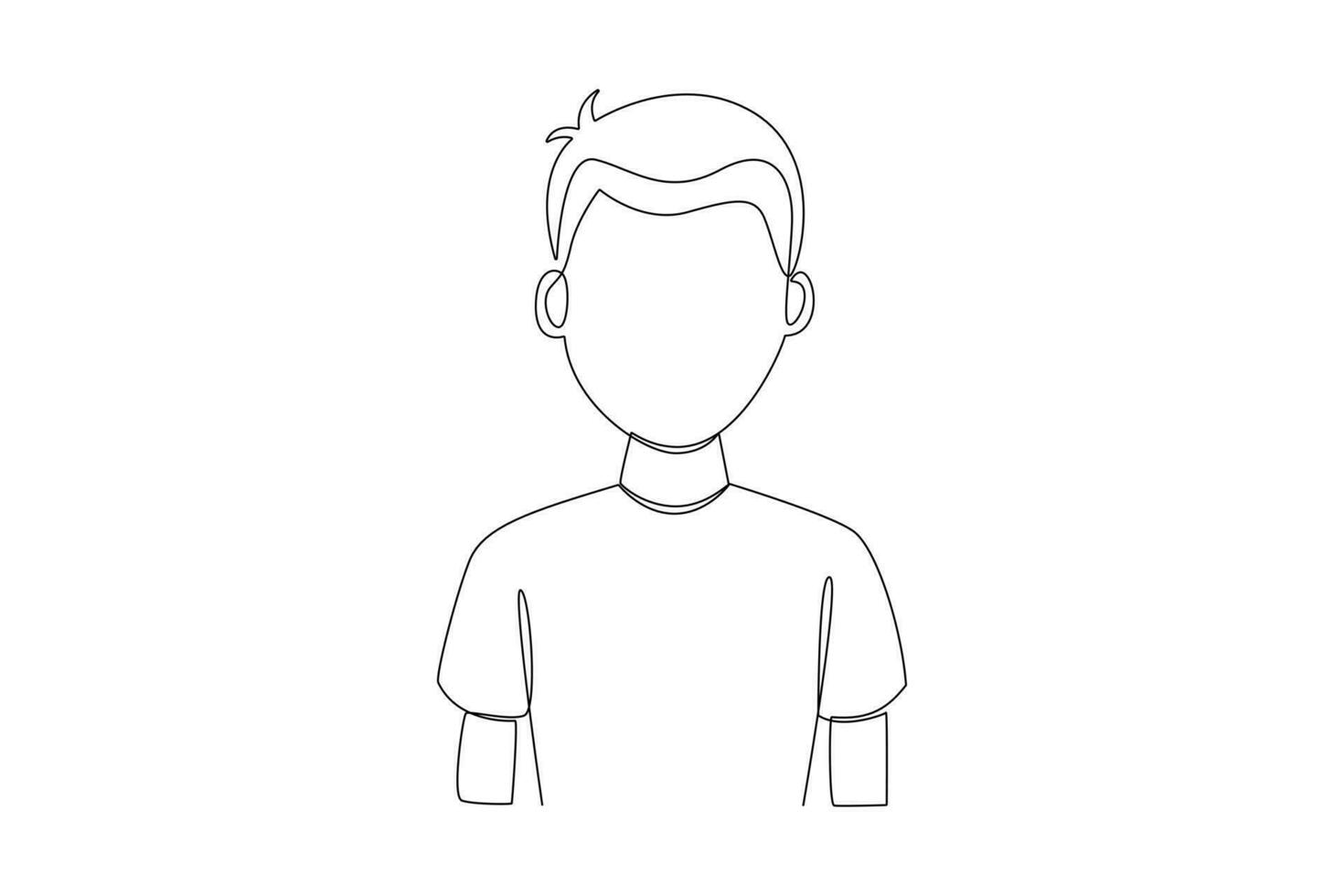 Continuous one line drawing People avatars with people's faces concept. Doodle vector illustration.