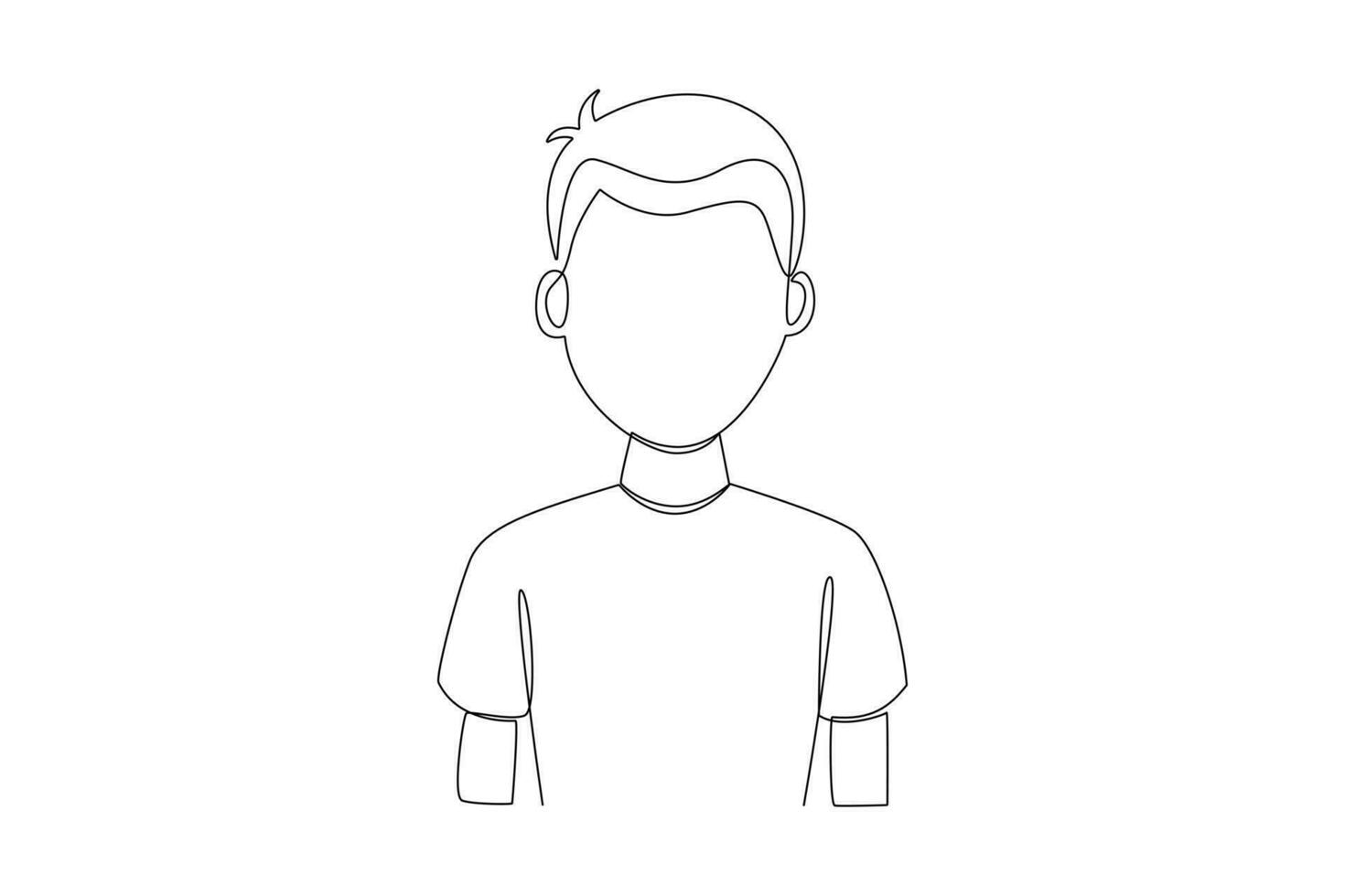 continuo uno línea dibujo personas avatares con gente caras concepto. garabatear vector ilustración.