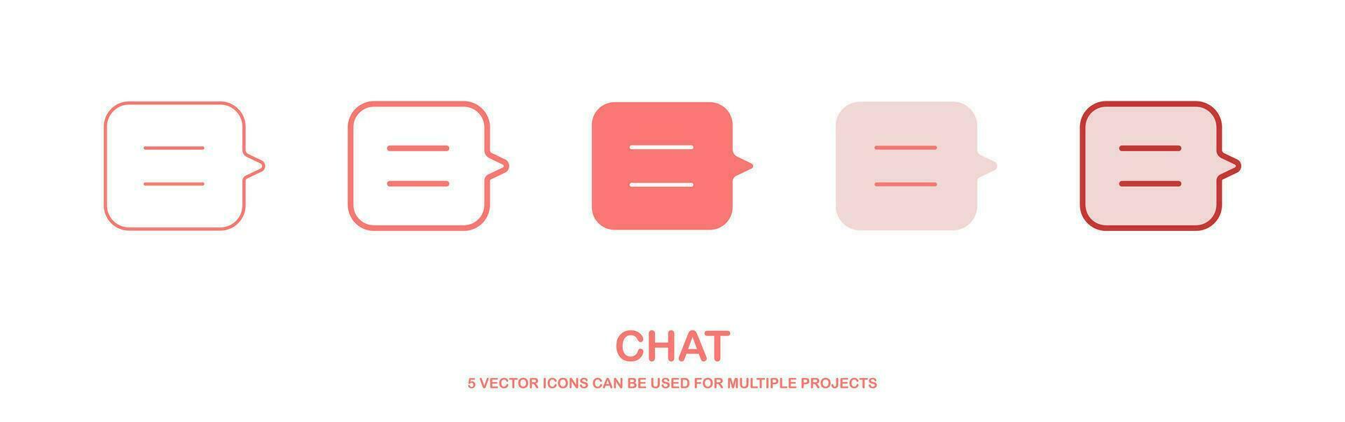 Vector chat icon collection flat design. message vector. Texting symbol. Vector Illustration.