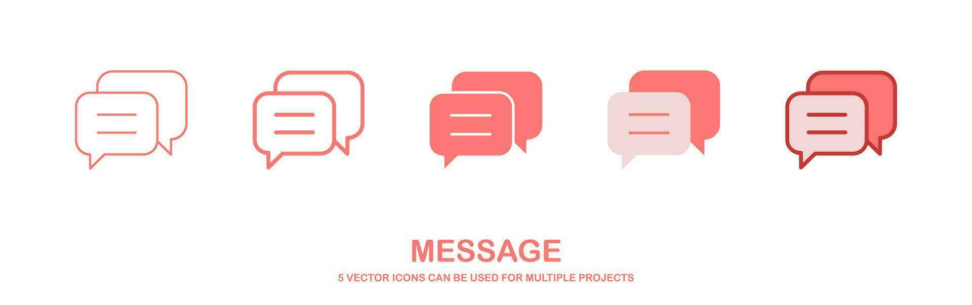 vector charla icono colección plano diseño. mensaje vector. mensajes de texto símbolo. vector ilustración.