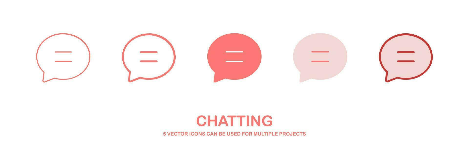 vector charla icono colección plano diseño. mensaje vector. mensajes de texto símbolo. vector ilustración.