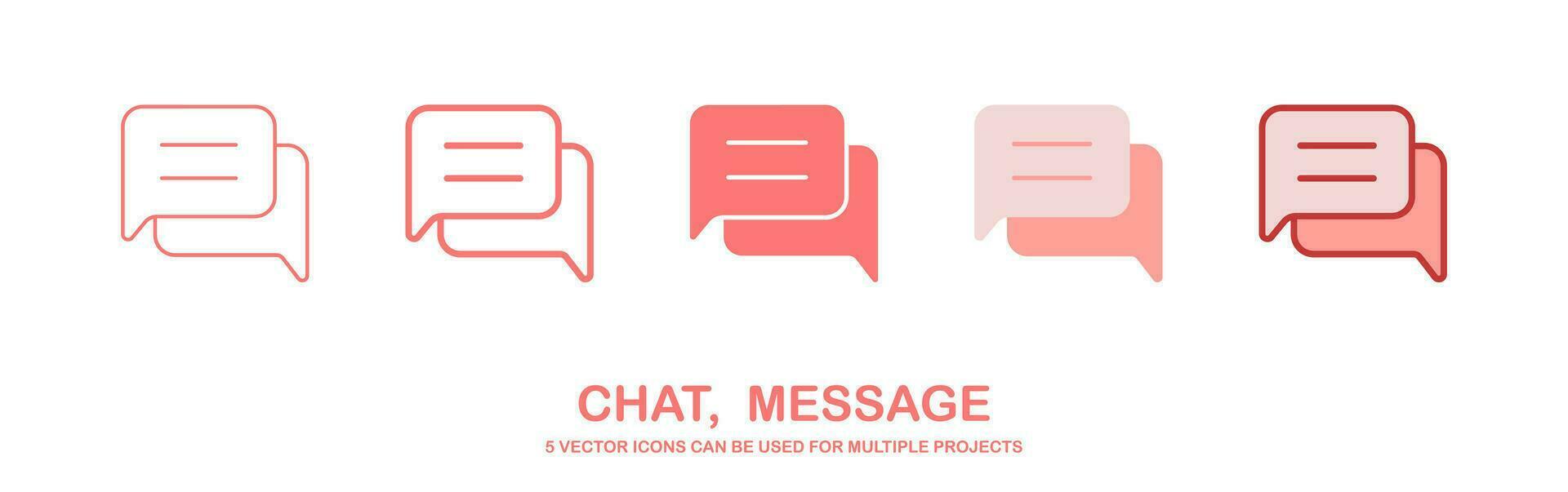 Chat and Speech Bubble icons Set on White Background. message icon. Vector illustration