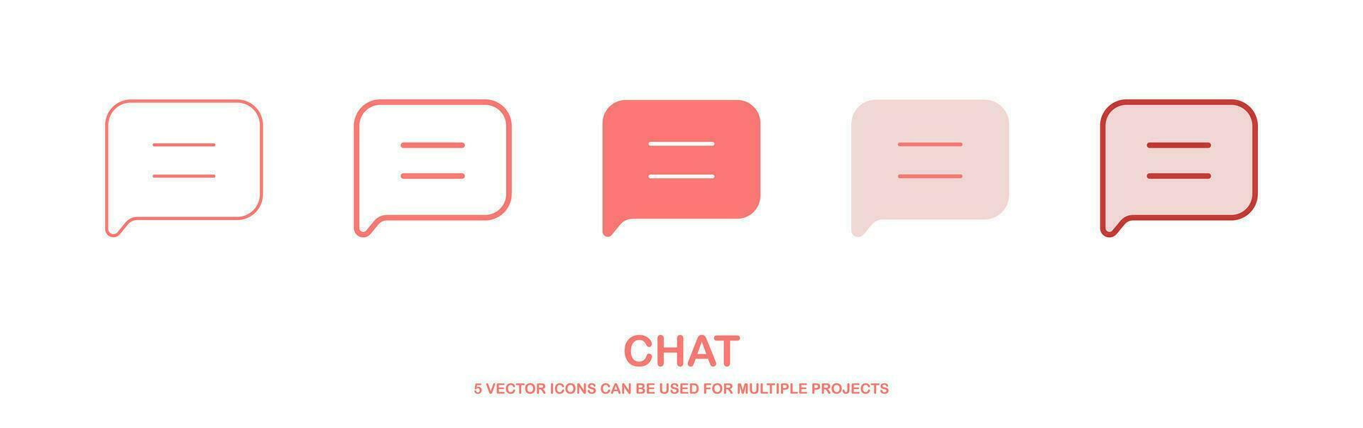 charla y habla burbuja íconos conjunto en blanco antecedentes. mensaje icono. vector ilustración