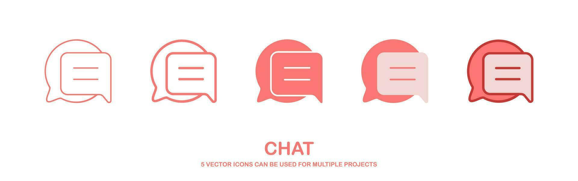 Vector chat icon collection flat design. message vector. Texting symbol. Vector Illustration.