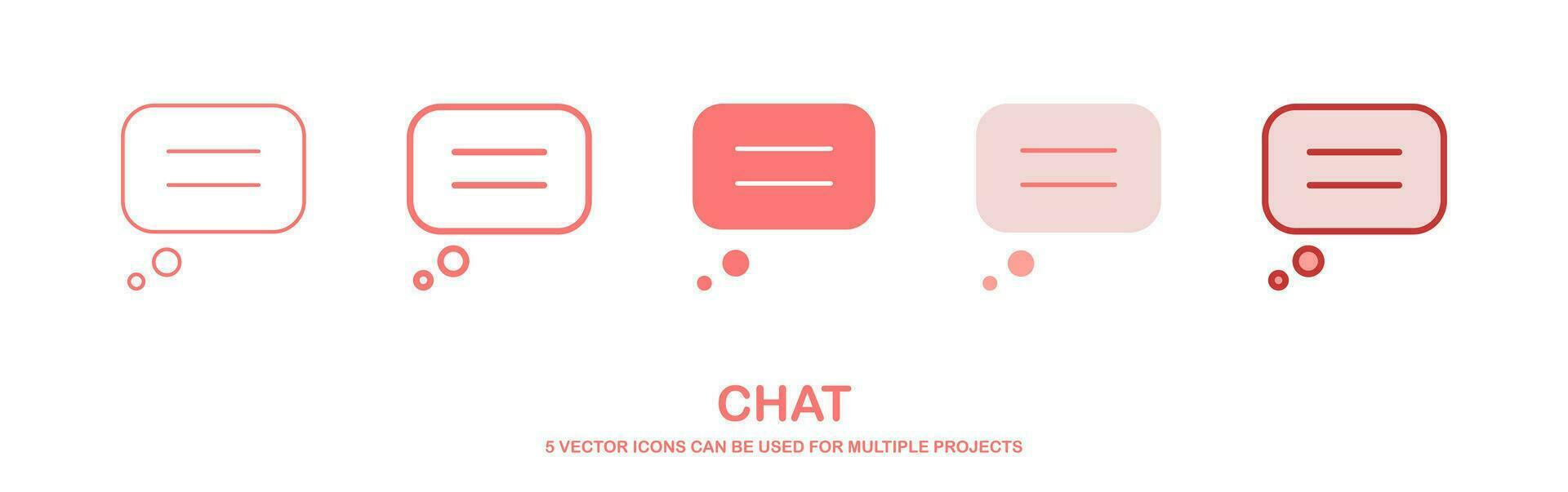 Vector chat icon collection flat design. message vector. Texting symbol. Vector Illustration.