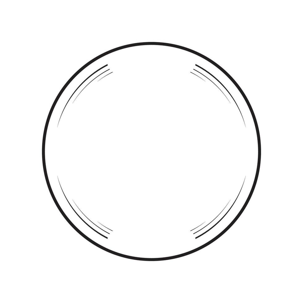 circle frame with line style illustration vector