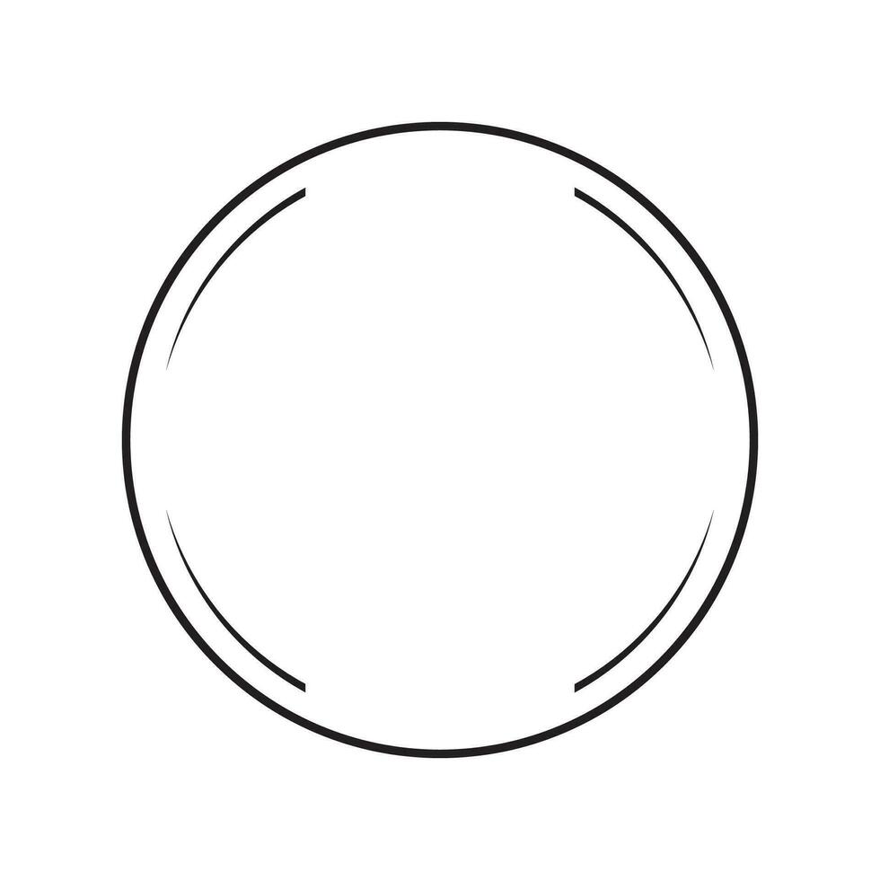 circle frame with line style illustration vector