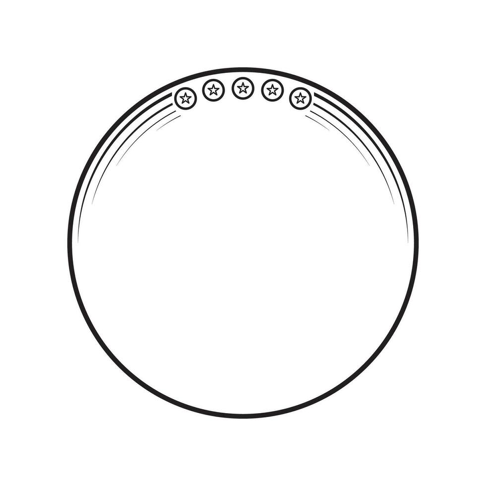 circulo marco con línea estilo ilustración vector