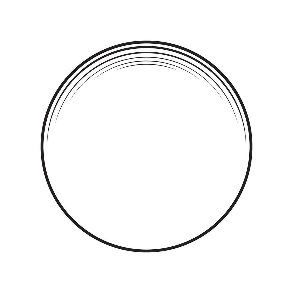 circle frame with line style illustration vector