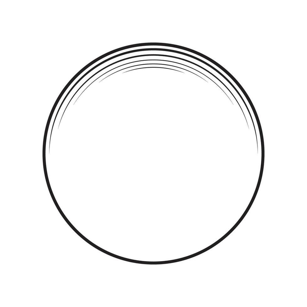 circle frame with line style illustration vector