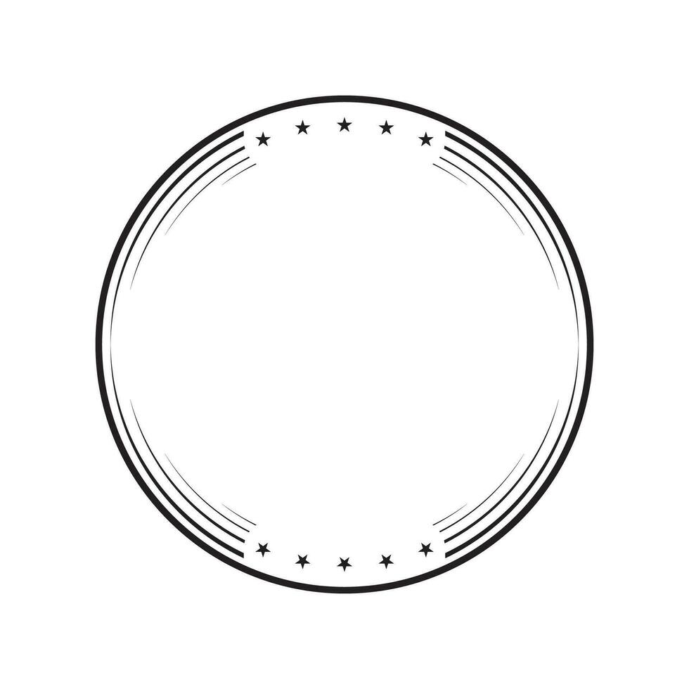 circle frame with line style illustration vector