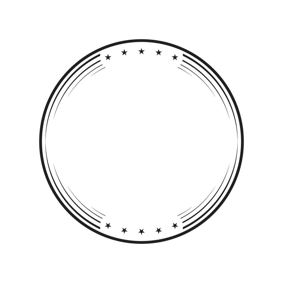 circle frame with line style illustration vector