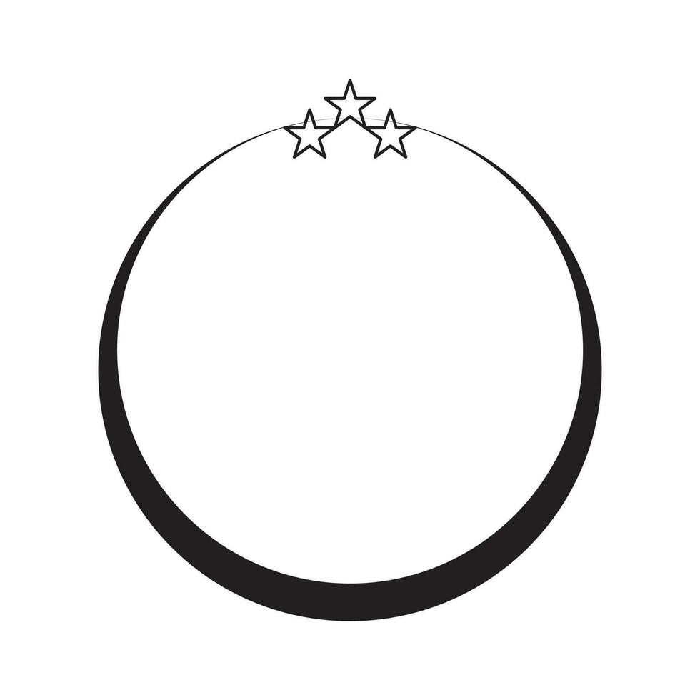 circle frame with line style illustration vector
