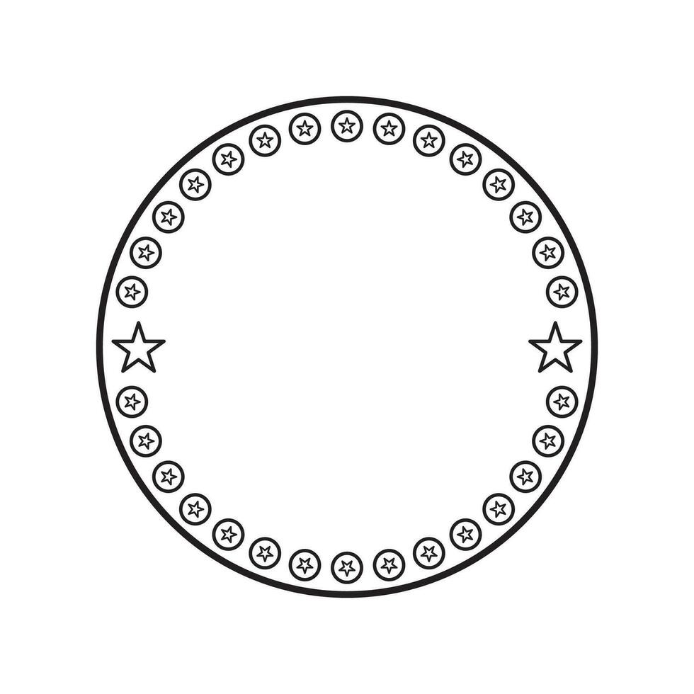 circulo marco con línea estilo ilustración vector