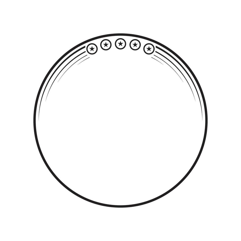 circle frame with line style illustration vector