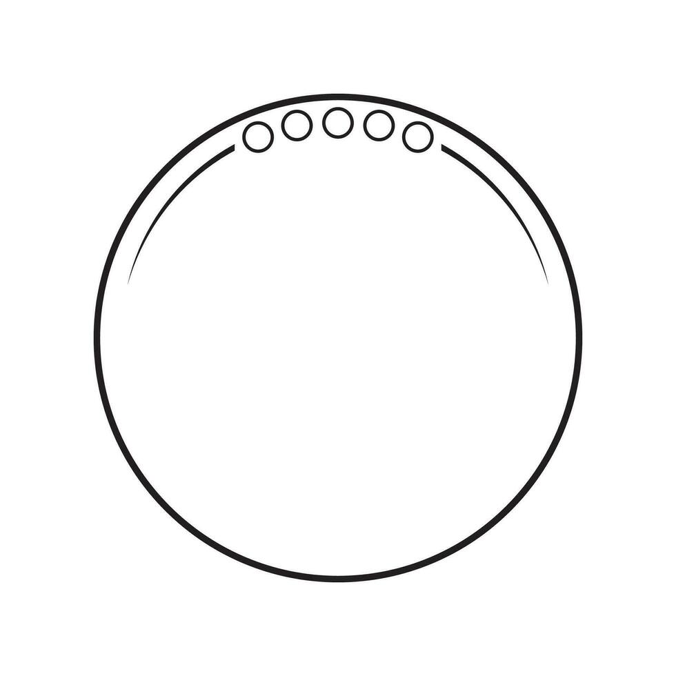 circle frame with line style illustration vector