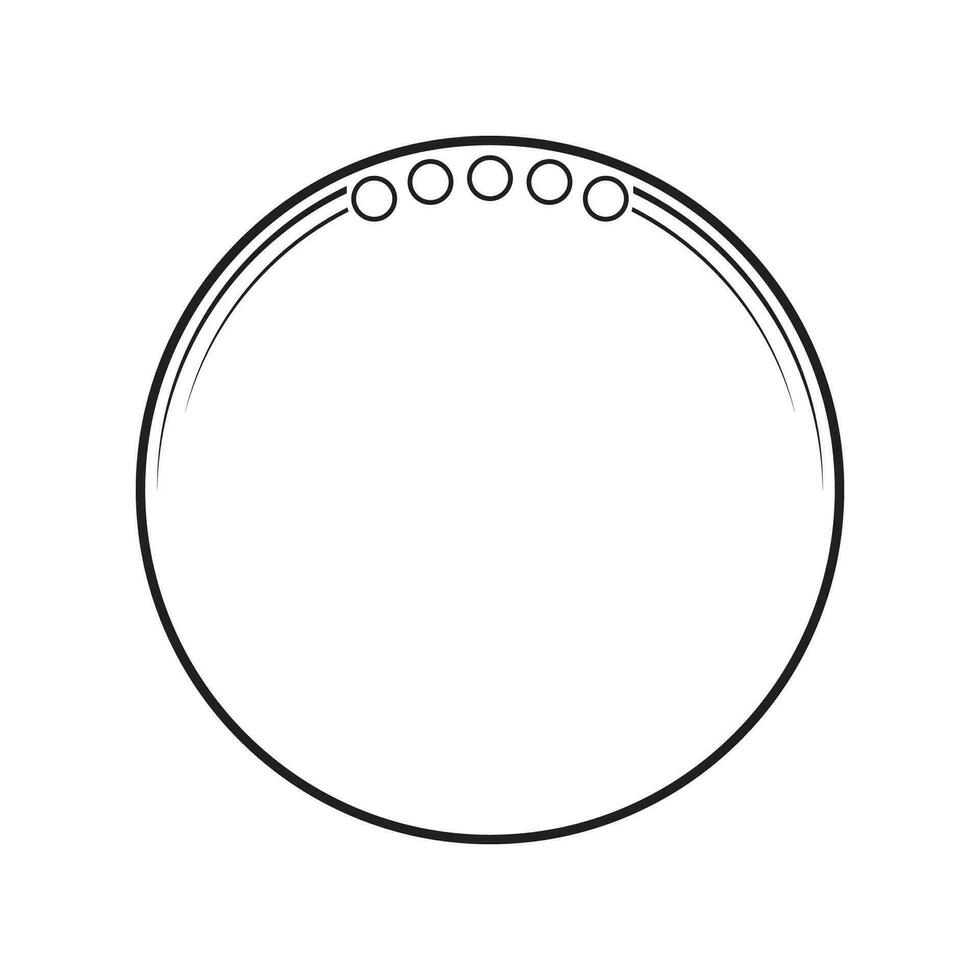 circle frame with line style illustration vector