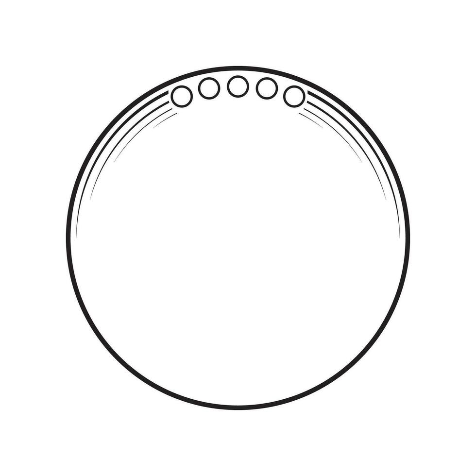 circle frame with line style illustration vector