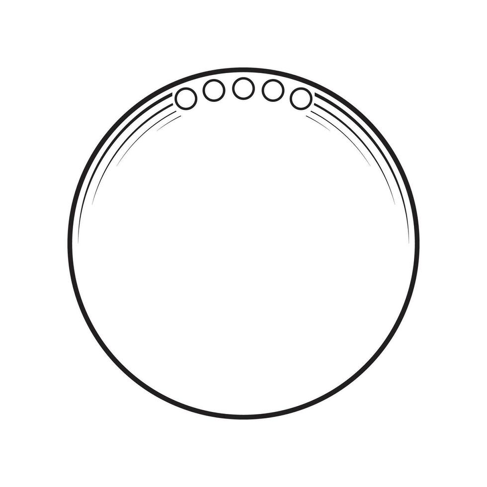 circle frame with line style illustration vector