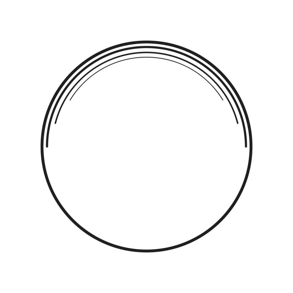 circle frame with line style illustration vector