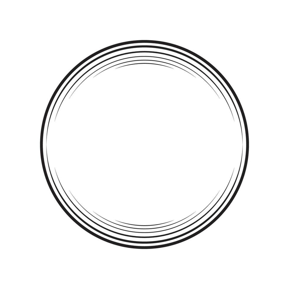 circle frame with line style illustration vector