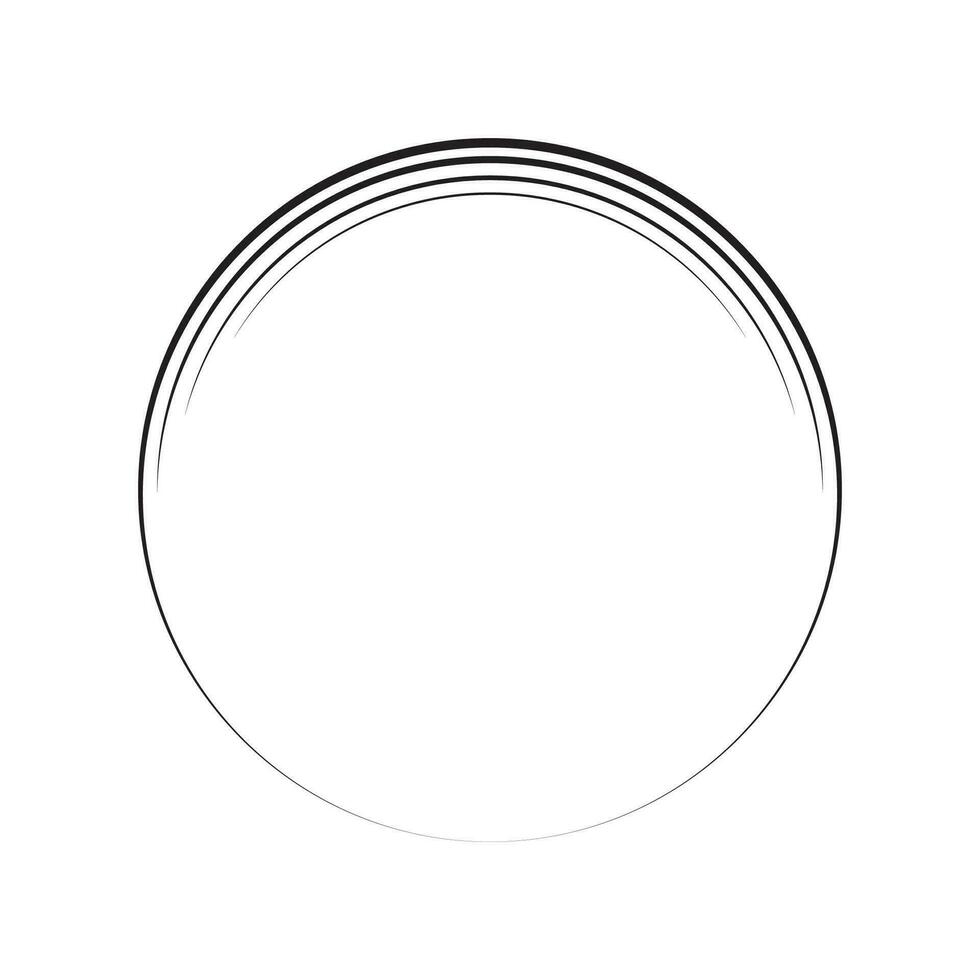 circle frame with line style illustration vector