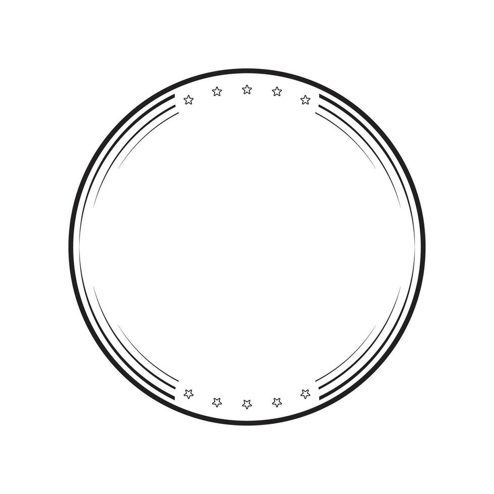 circle frame with line style illustration vector
