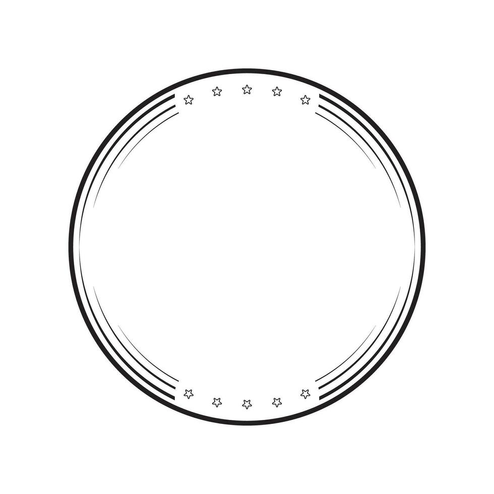 circle frame with line style illustration vector