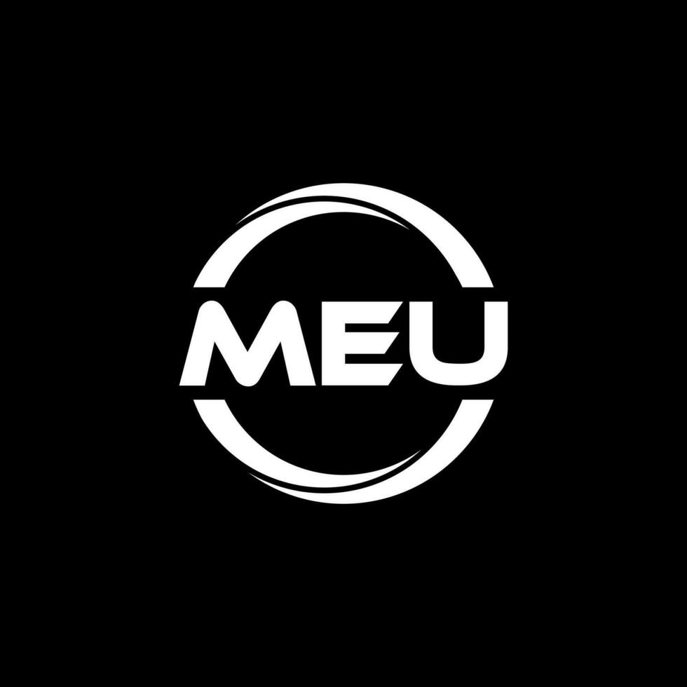 MEU Letter Logo Design, Inspiration for a Unique Identity. Modern Elegance and Creative Design. Watermark Your Success with the Striking this Logo. vector