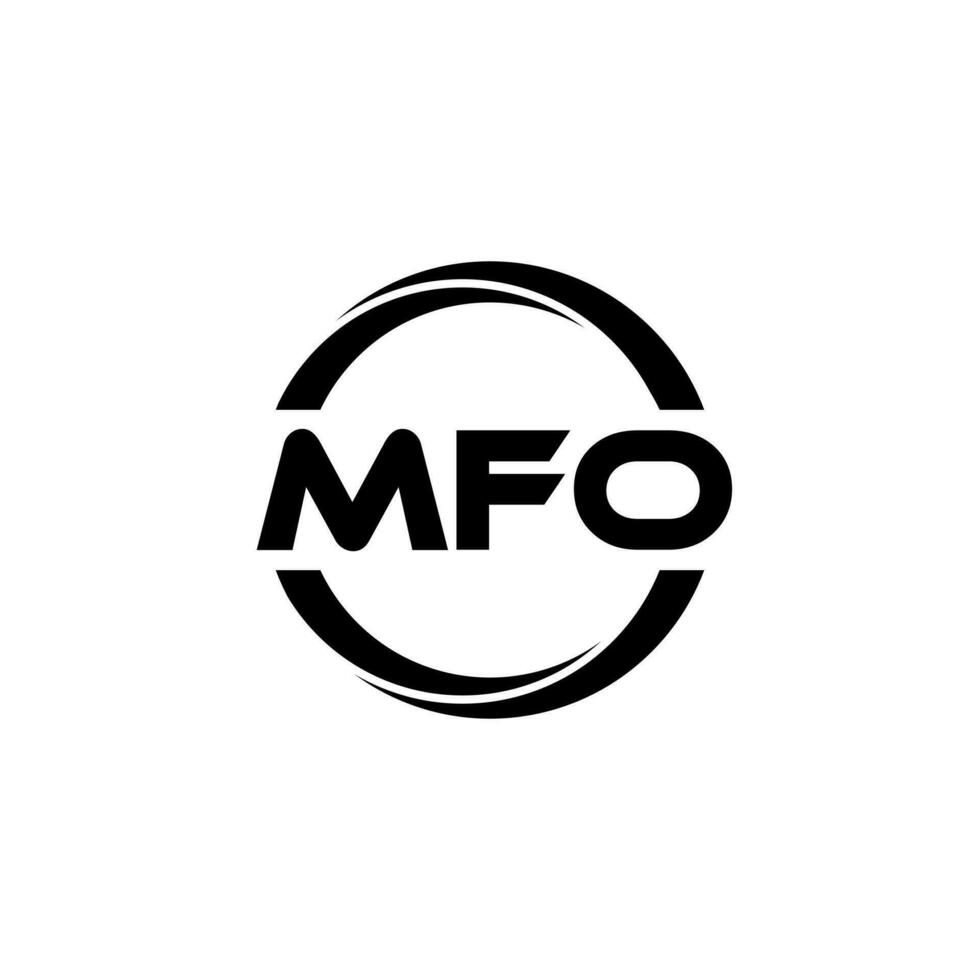 MFO Letter Logo Design, Inspiration for a Unique Identity. Modern Elegance and Creative Design. Watermark Your Success with the Striking this Logo. vector