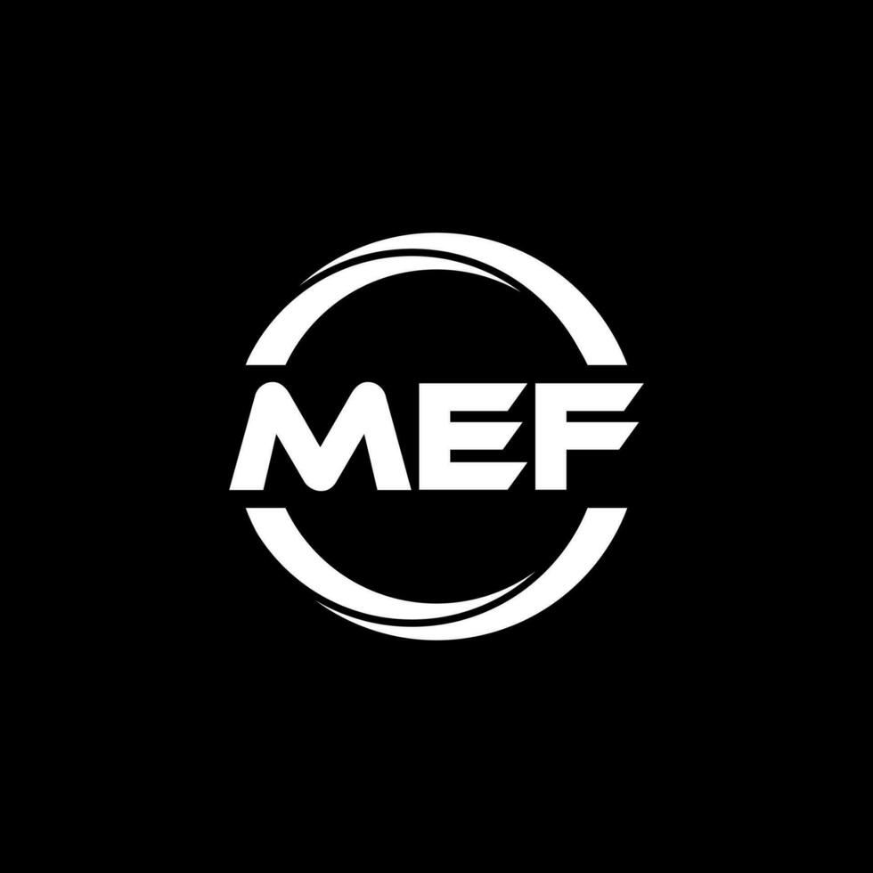 mef letra logo diseño, inspiración para un único identidad. moderno elegancia y creativo diseño. filigrana tu éxito con el sorprendentes esta logo. vector