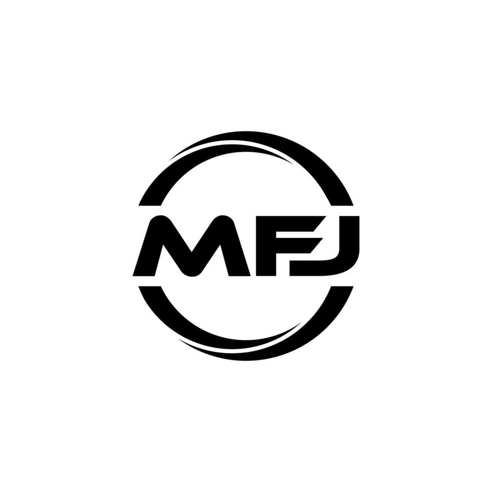 MFJ Letter Logo Design, Inspiration for a Unique Identity. Modern Elegance and Creative Design. Watermark Your Success with the Striking this Logo. vector