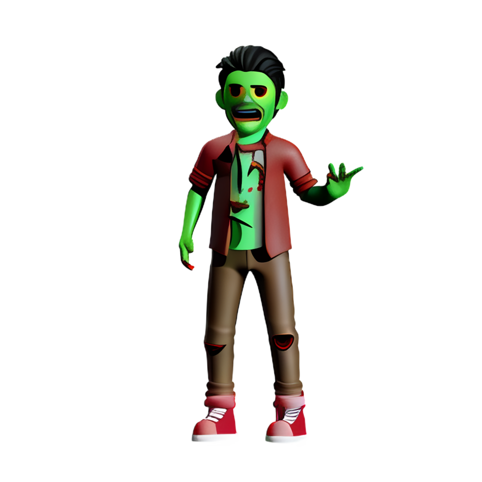 zumbi 3d Renderização ícone ilustração png