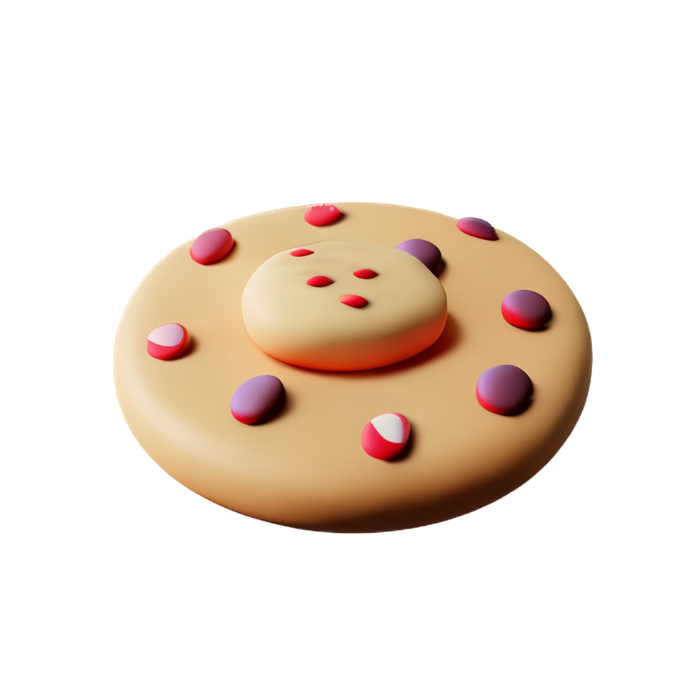 koekjes 3d renderen icoon illustratie png